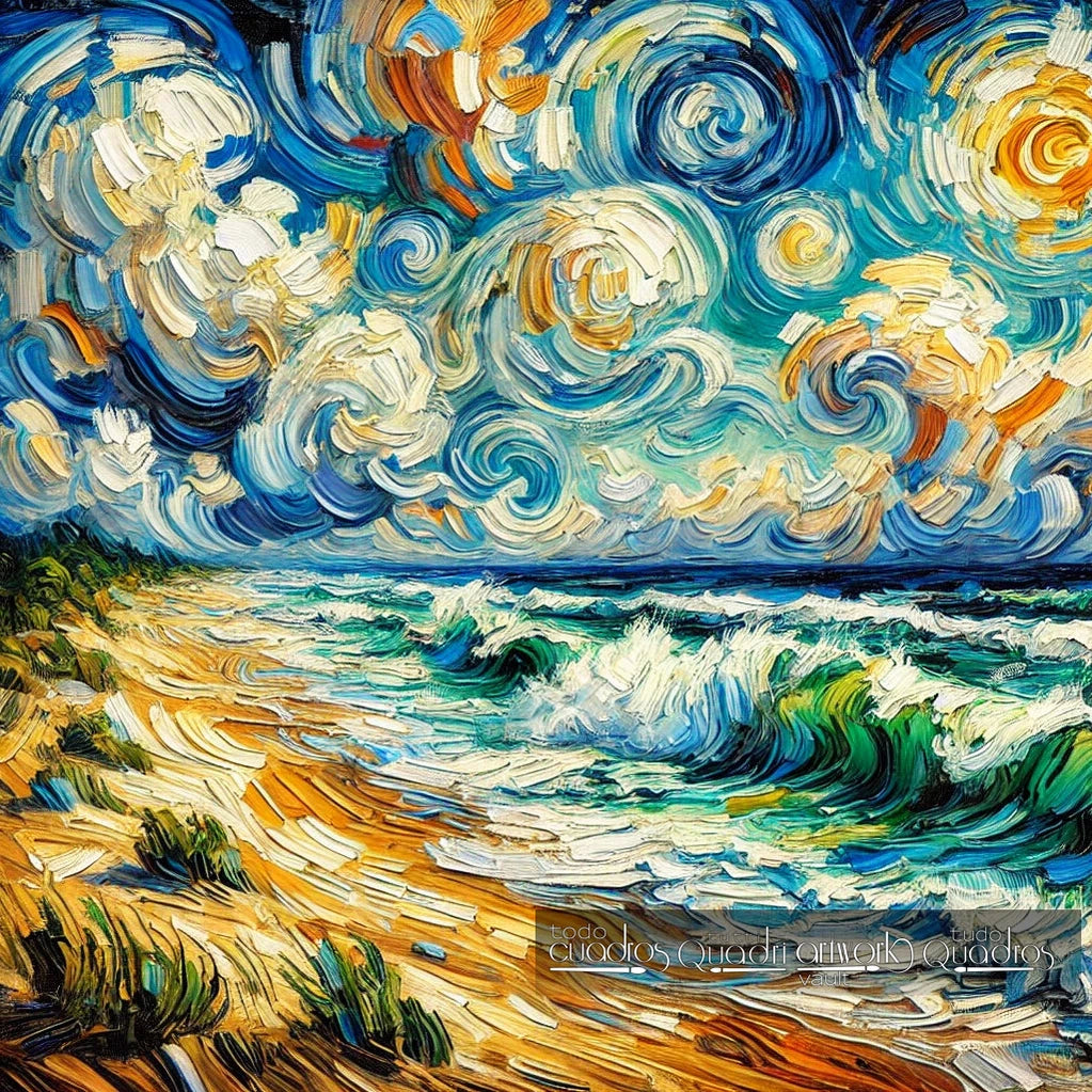 Playa de Arles, estilo Van Gogh